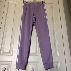 Adidas SST pants in size small, light purple glow